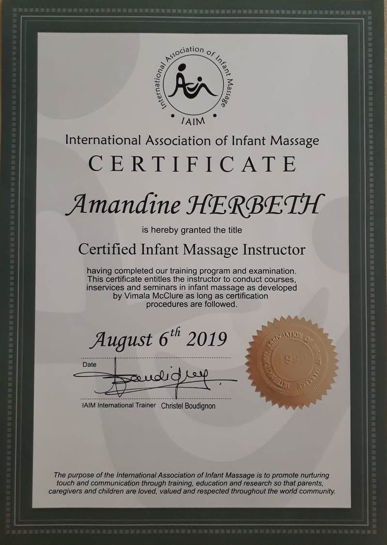 Certificatinstructricemassage La vie de mes rêves